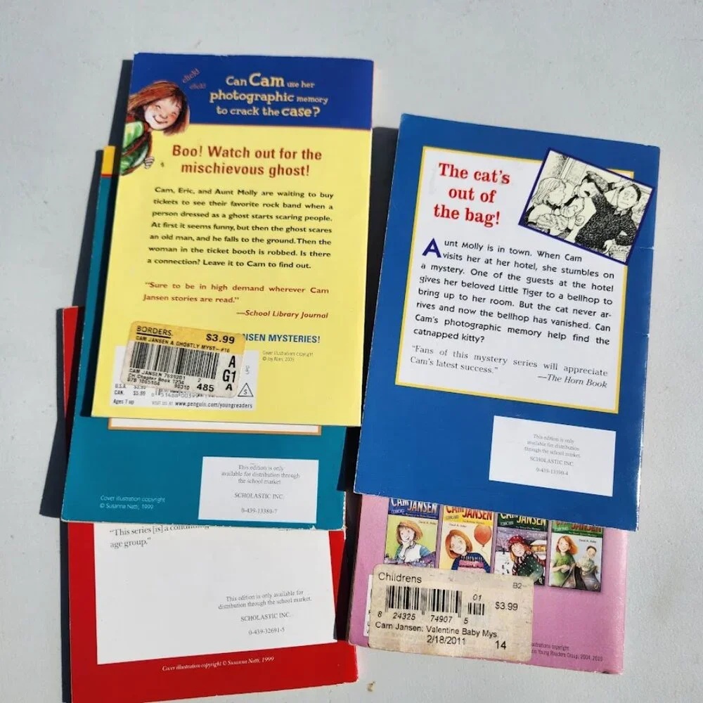5 Book Bundle Lot Set Scholastic Chapter Books Cam Jansen by David A. Adler Youn